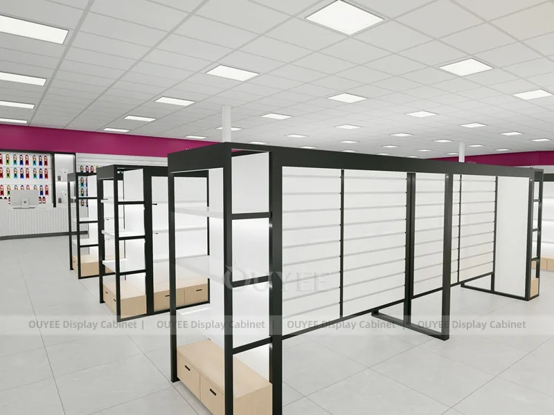White Wig Wall Shelving Black Wig Wall Display - Image 7