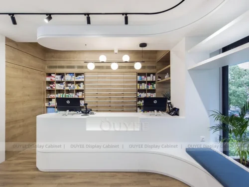 Wood Accent Pharmacy Counter