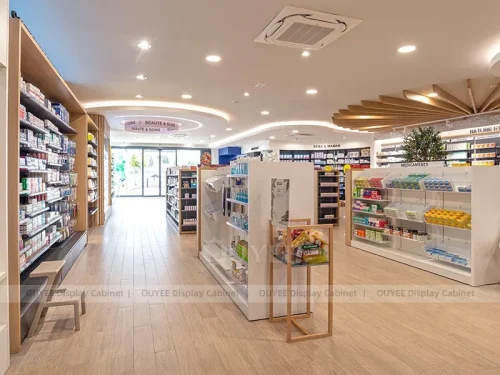 Wood Accent Pharmacy Shelving