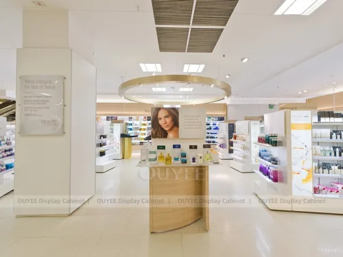 Wood Accent Skincare Store Display