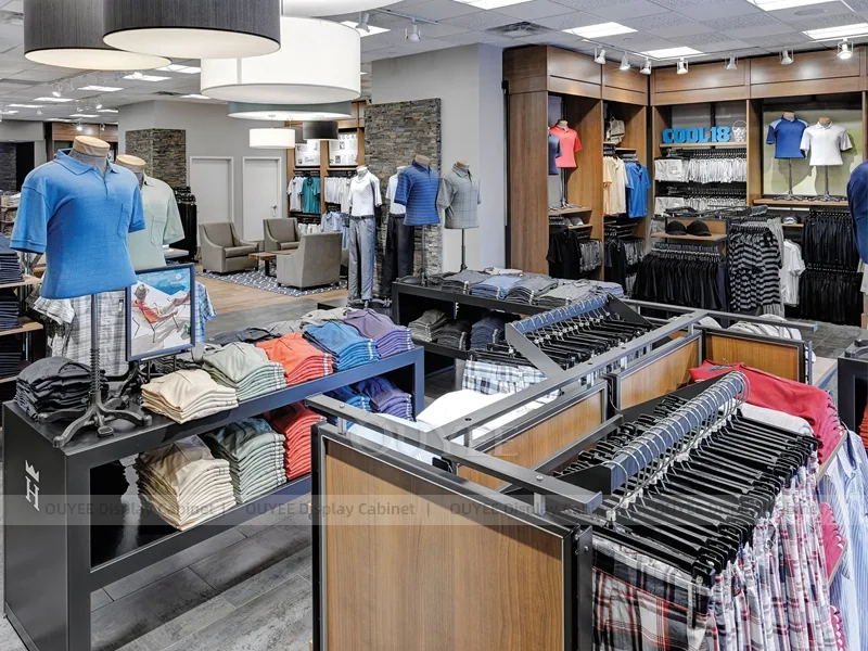 Wood Apparel Tables Display 01