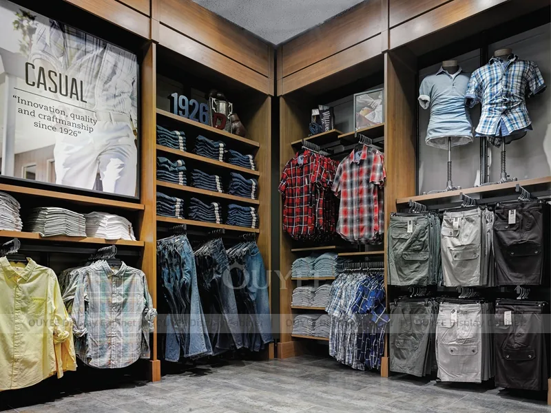 Wood Apparel Tables Display 07