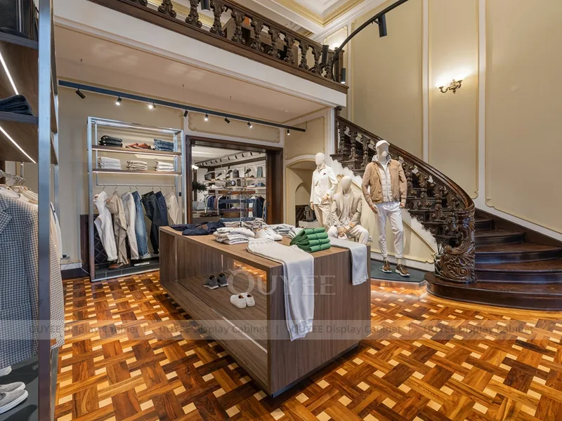 Wood Luxury Island Apparel Shop Display