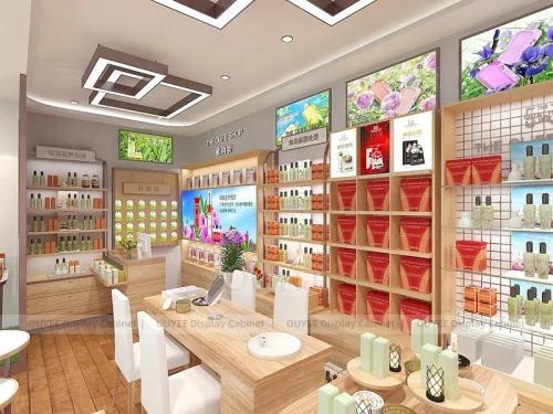 Wood Skincare Sofa Display