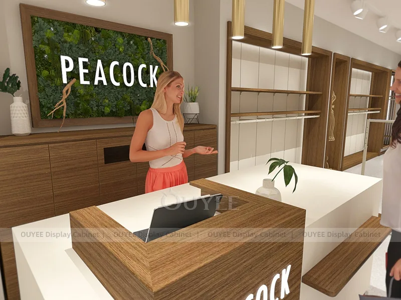 Wood Slat Fitting Area Clothing Store Display - Image 6