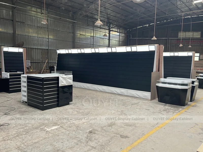 Wood Tone And Blue Complete Store Fixture - Image 2