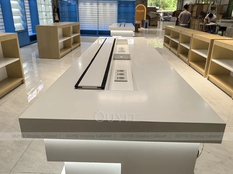 Wood Tone And Blue Complete Store Fixture - Image 2