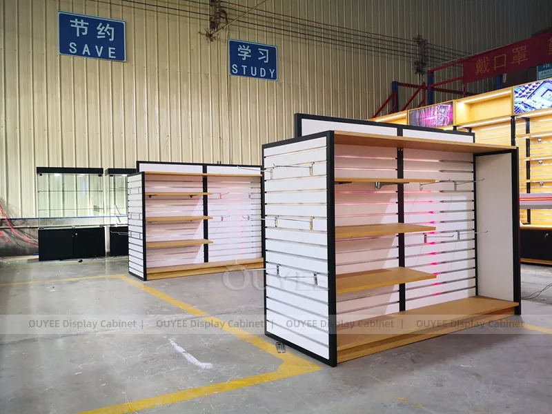Wood Tone And Gold Complete Store Fixture - Image 3