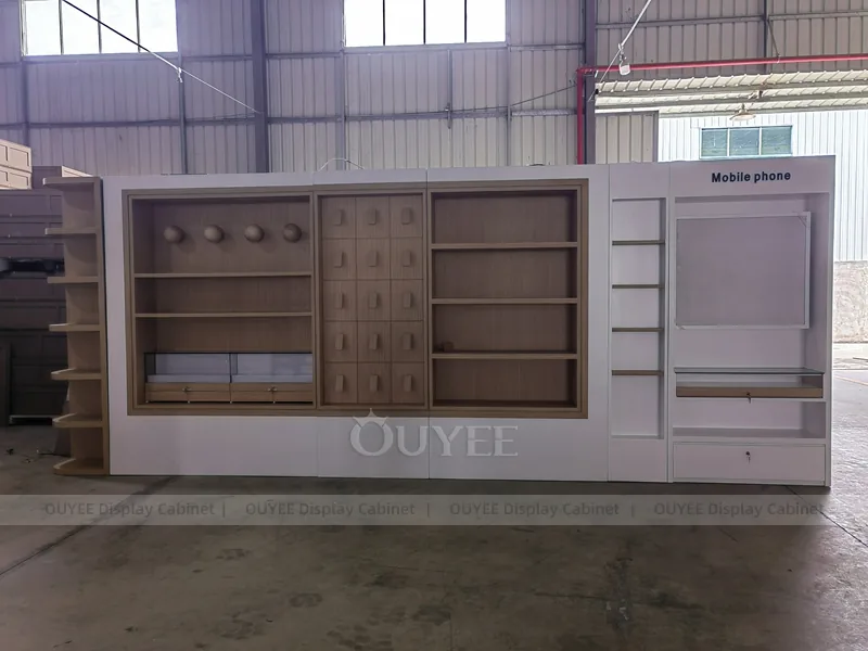 Wood Tone And Gold Complete Store Fixture - Image 2