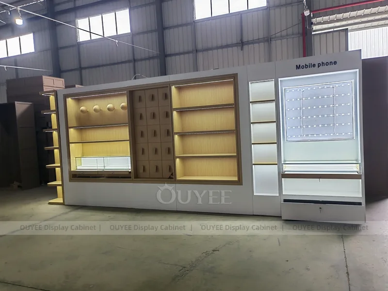 Wood Tone And Gold Complete Store Fixture - Image 8
