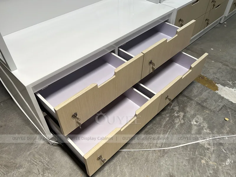 Wood Tone And Gold Phone Store Display Fixture - Image 9
