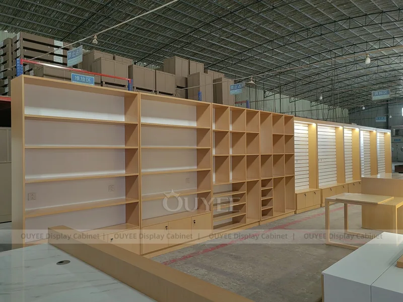 Wood Tone And Gold Phone Store Display Fixture - Image 5