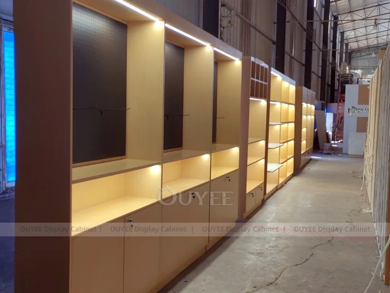 Wood Tone And Gold Phone Store Display Fixture - Image 8