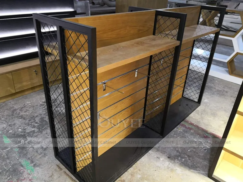 Wood Tone And Gold Phone Store Display Fixture - Image 5