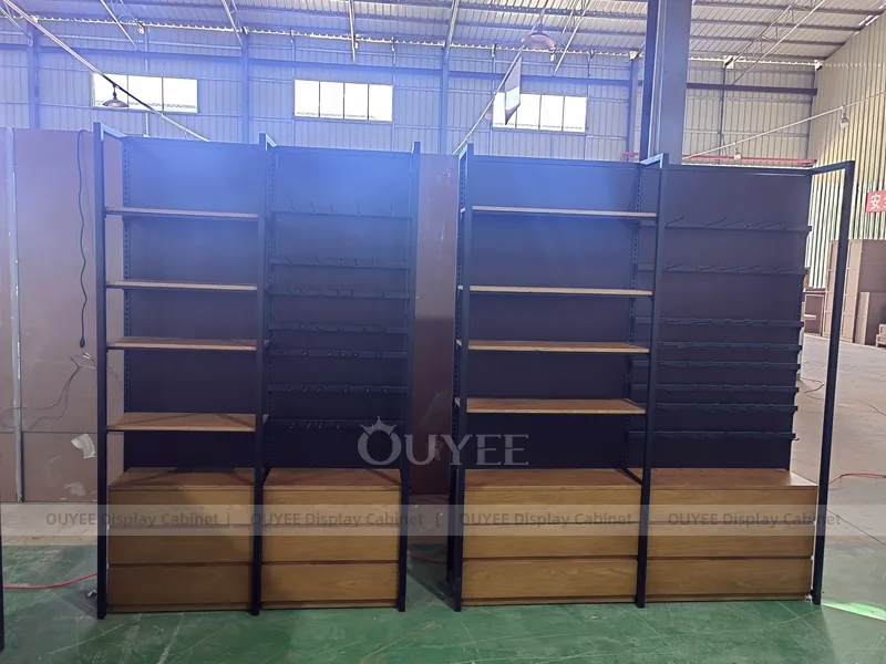 Wood Tone And Green Phone Store Display Fixture - Image 2
