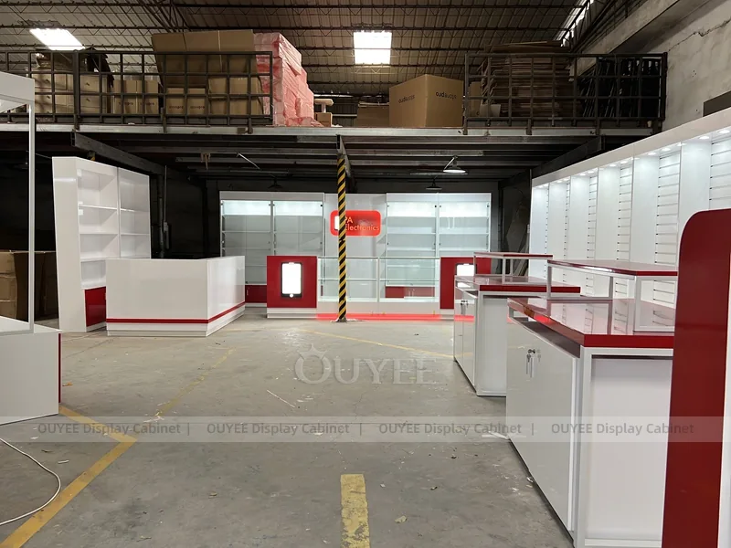 Wood Tone And Red Complete Store Fixture - Image 4