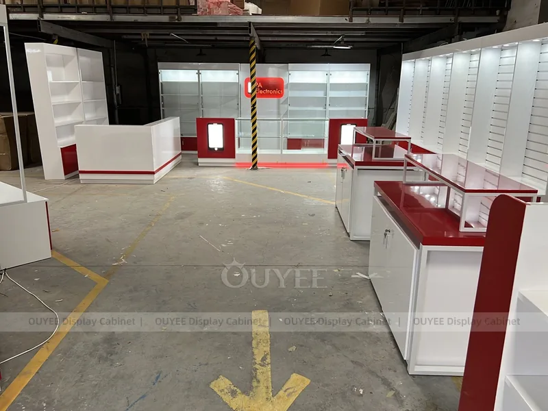 Wood Tone And Red Complete Store Fixture - Image 5