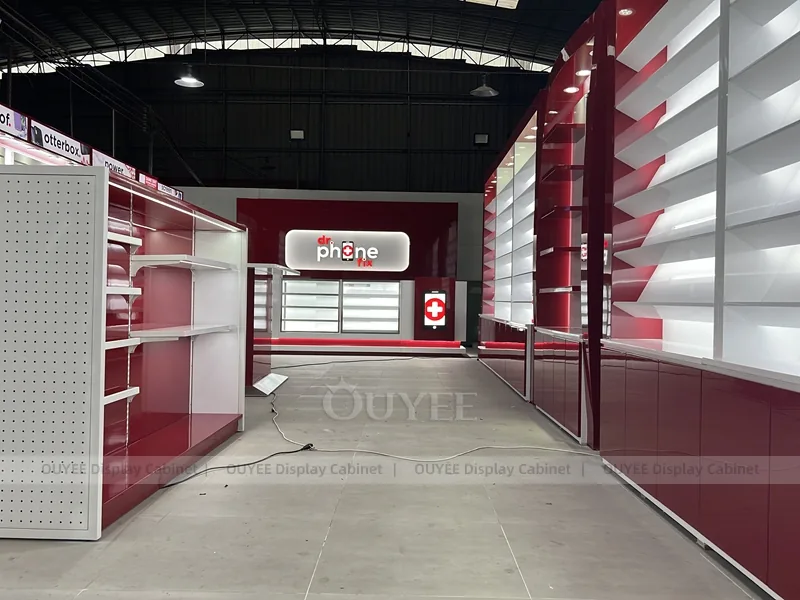 Wood Tone And Red Complete Store Fixture - Image 8