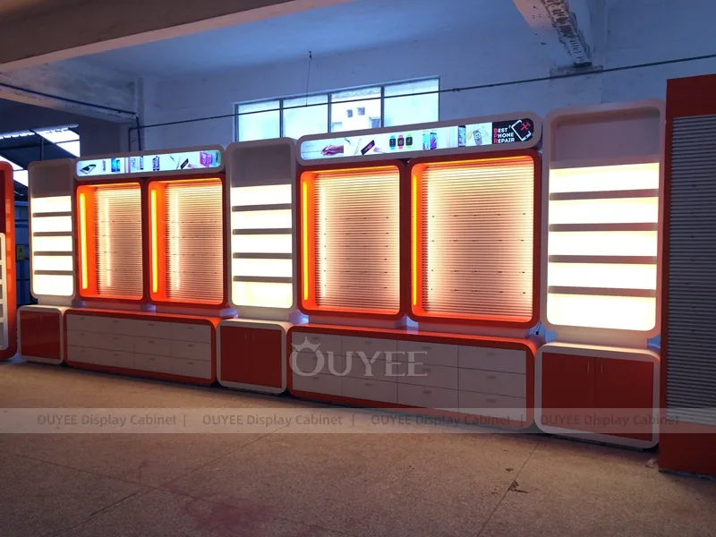 Wood Tone And Red Complete Store Fixture - Image 2