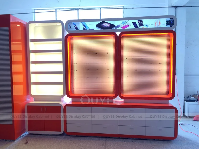Wood Tone And Red Complete Store Fixture - Image 3