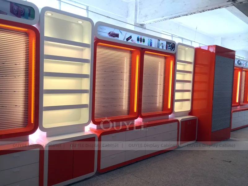 Wood Tone And Red Complete Store Fixture - Image 6