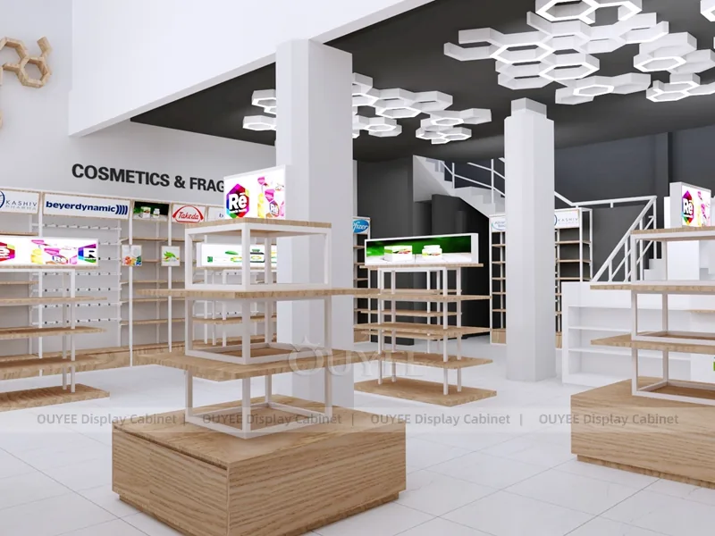 Wood White Pharmacy Shelving - Image 6