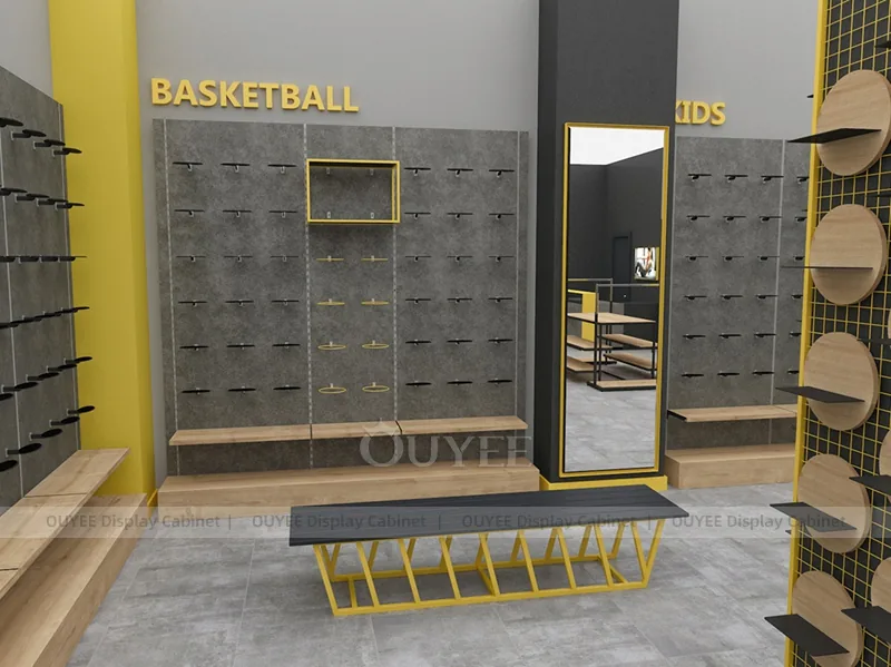 Yellow Goal Showroom Retail Clothing Display - Image 2