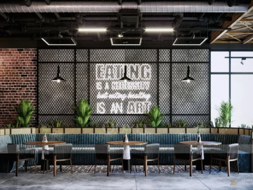 Black Wood Contemporary Cafe Counter Fixture with Coffee Bean Display Wall for Takeaway Drink Store 01