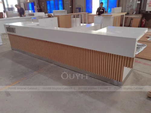 Orange Wood Premium Cafe Service Fixture with Front Ordering Area 01